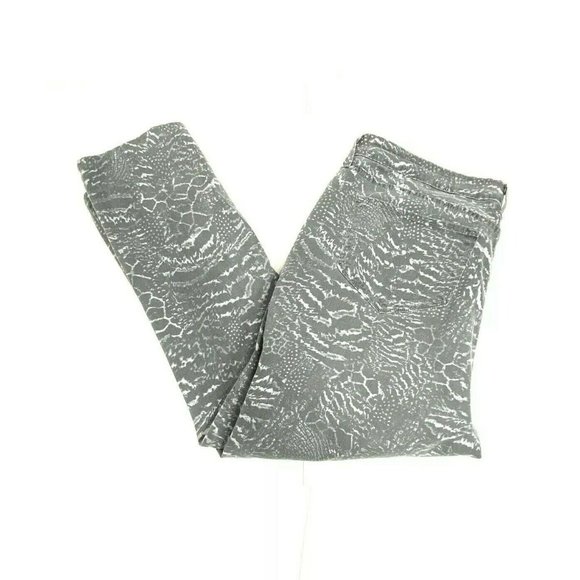 NYDJ  20W Skinny High Rise Stretch Gray Camouflage Ankle Pants Lift Tuck - Picture 11 of 11